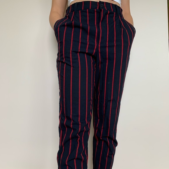 Forever21 striped cropped pants - Picture 1 of 4
